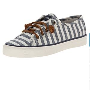 Sperry Top-Sider Women's Seacost Prints Fashion Sneaker, Navy Breton, 9W US